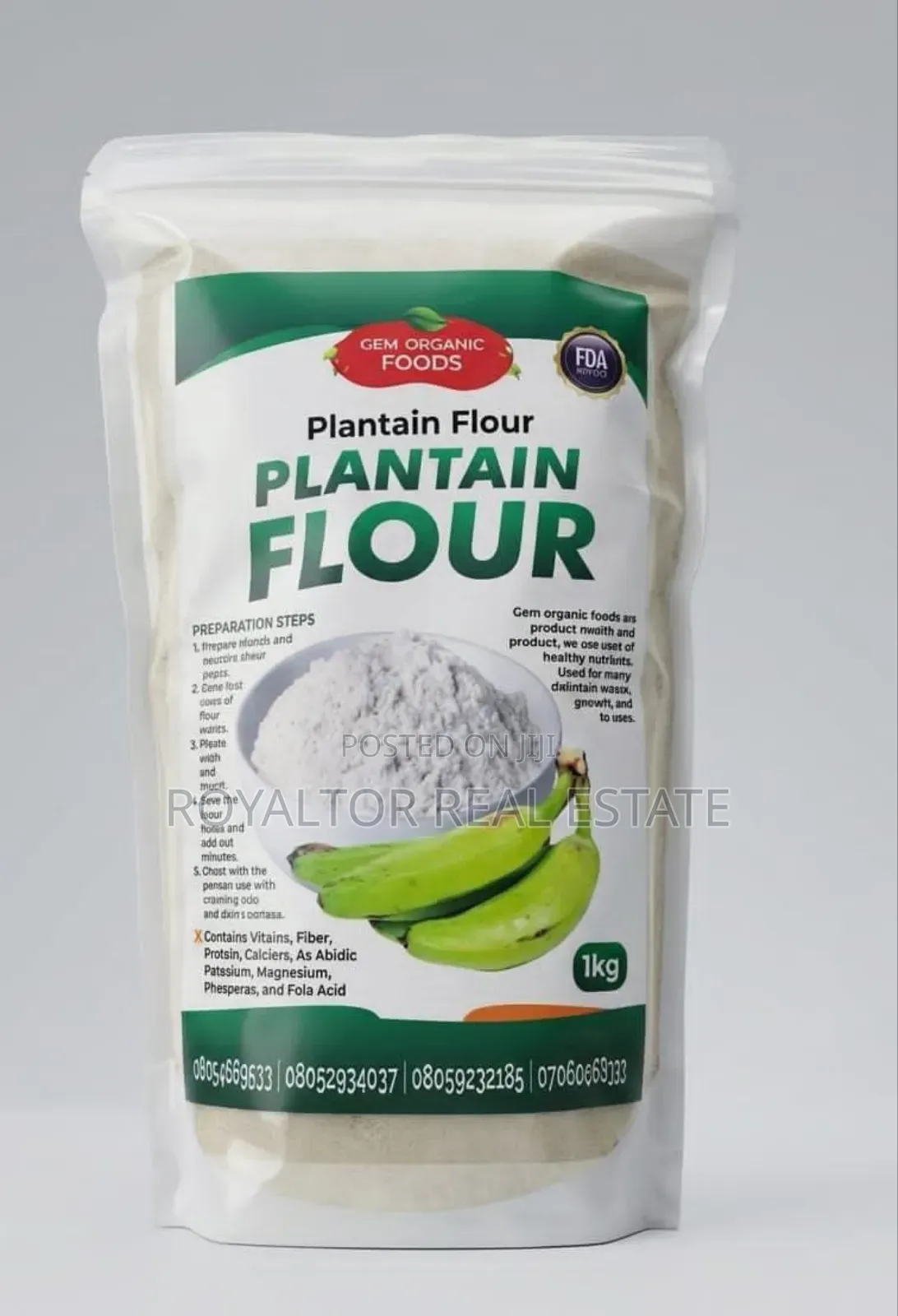 Plantain Flour- Unripe No Preservatives