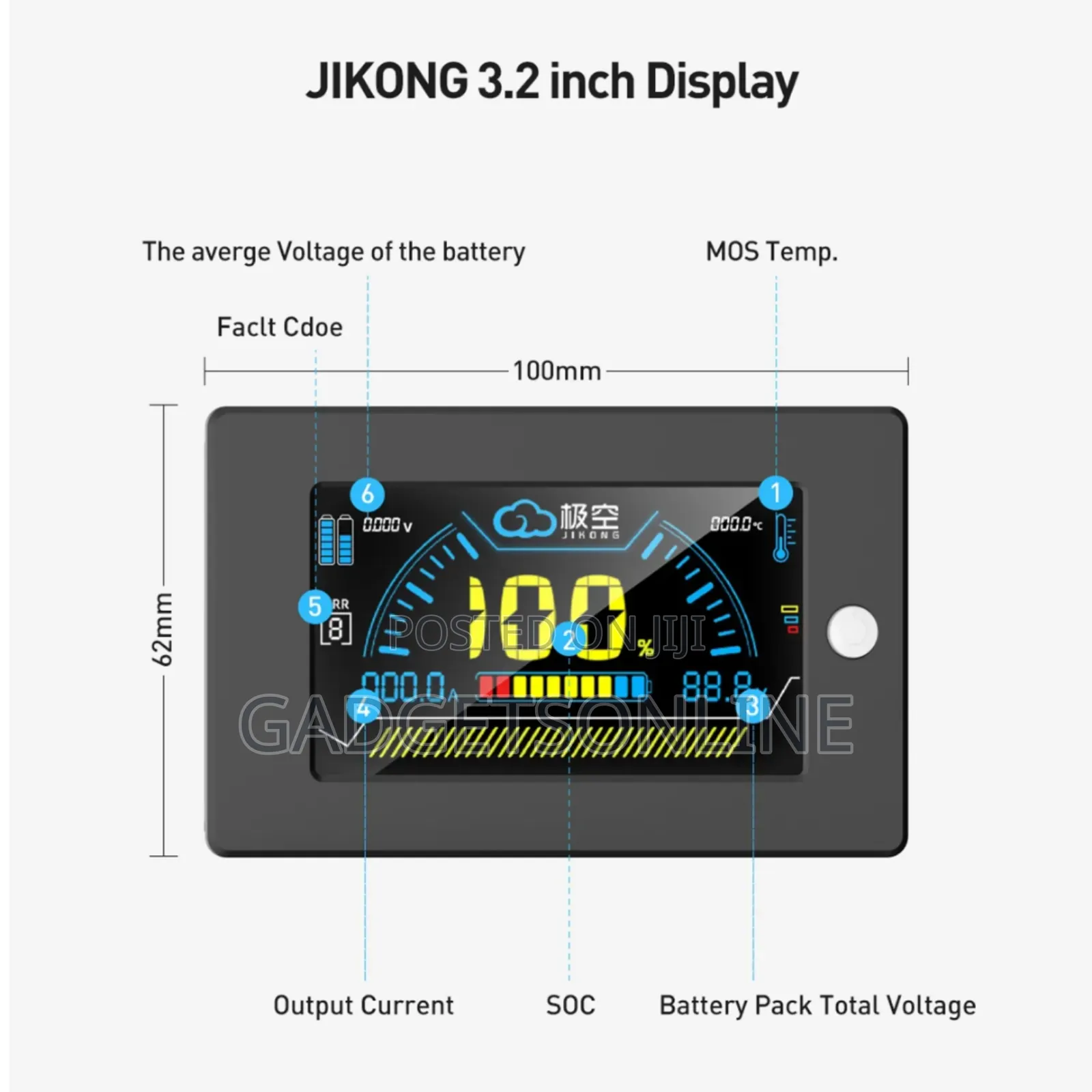 Lithium Jk Smart BMS Display Screen