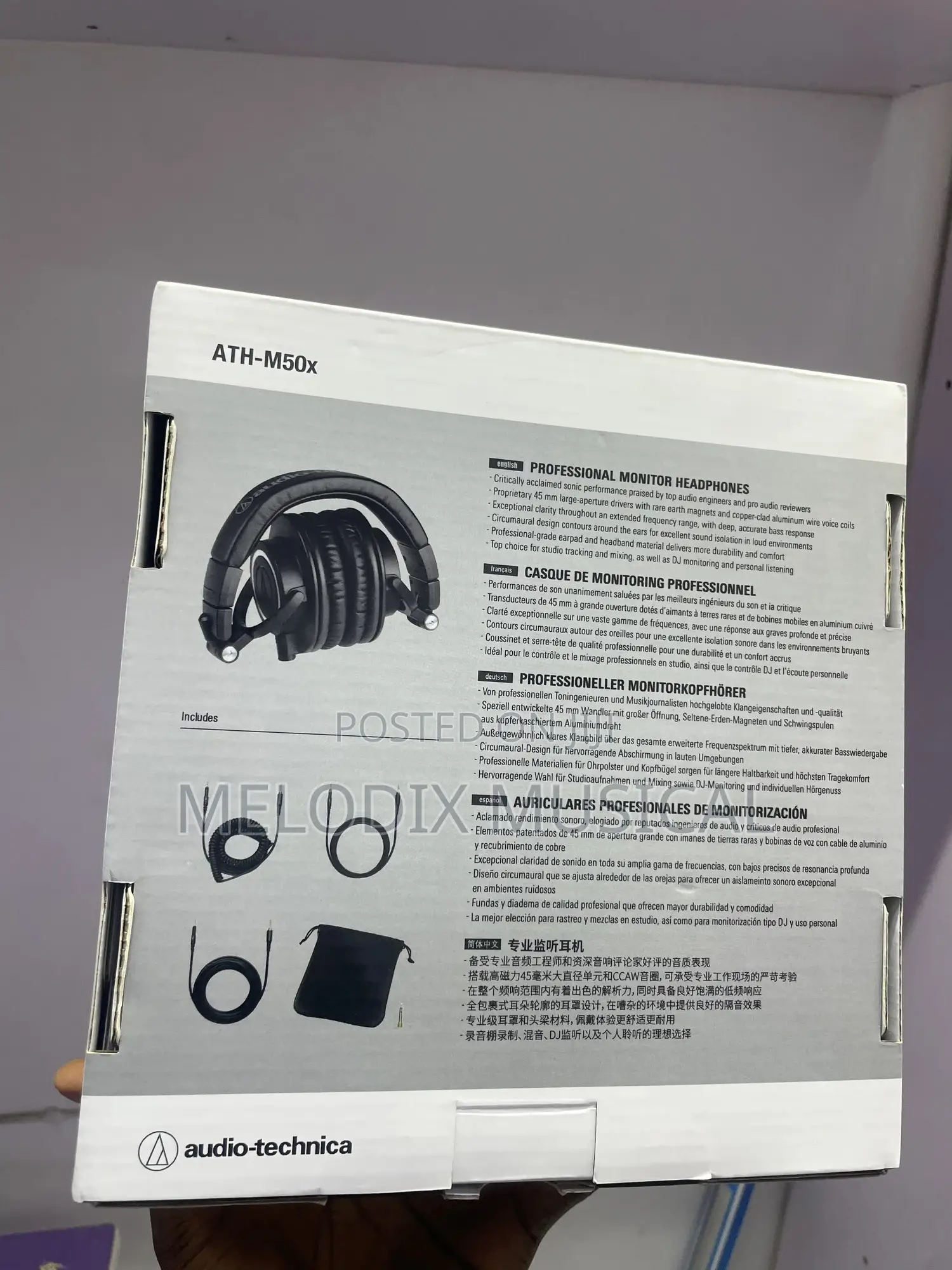 Audio-Technica Ath-M50x Professional Studio Headphones