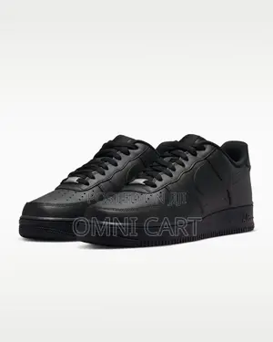 Premium All-Black Airforce 1 Sneakers - Comfortable Casual Wear