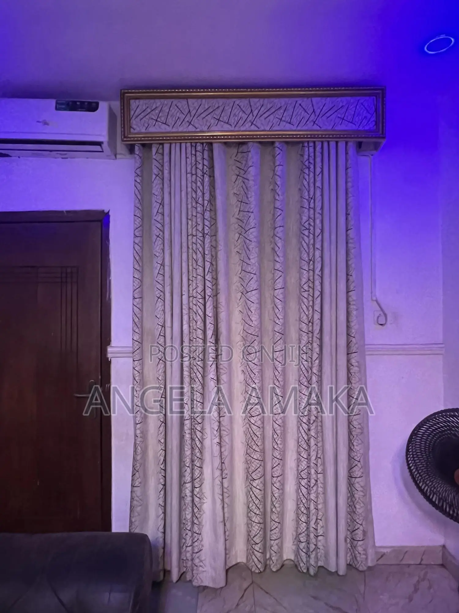 1 Window Curtain With Frame For Sale