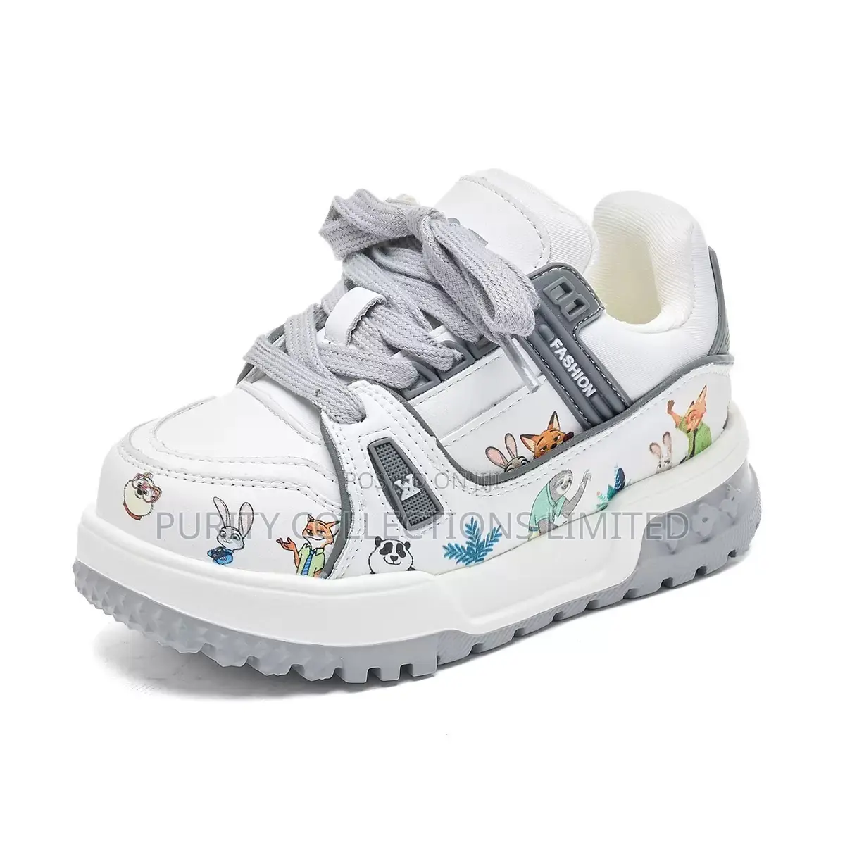 White Patterned Kicks for Kids