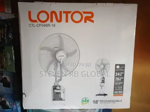 Lontor 18” Rechargeable Water Mist Fan With Remote Usb CTL-Cf046r-18