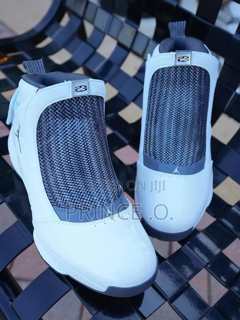 White Air Jordan Retro Sneakers