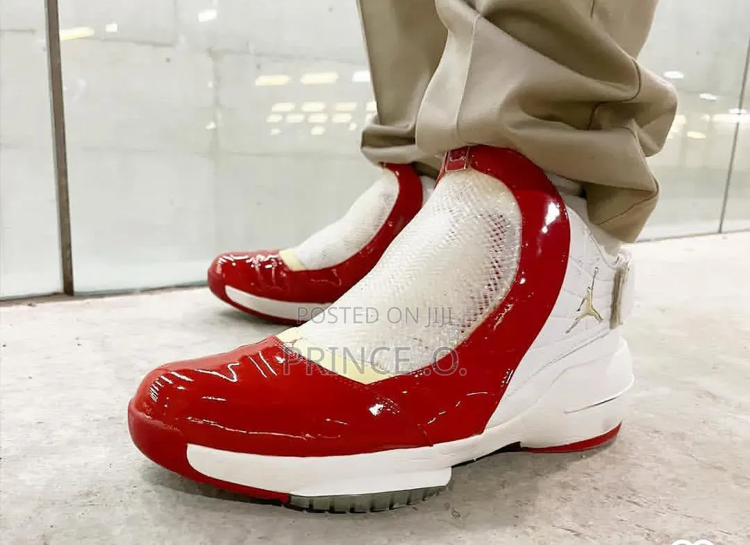 Red Jordan Retro Sneakers