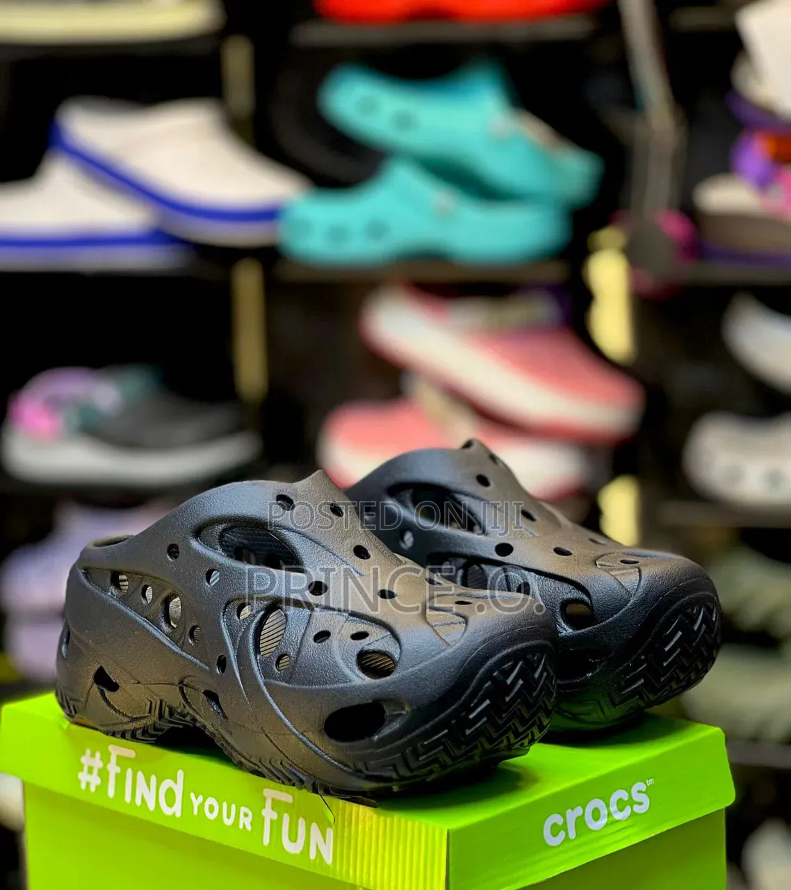 Black Crocs Cage Clog