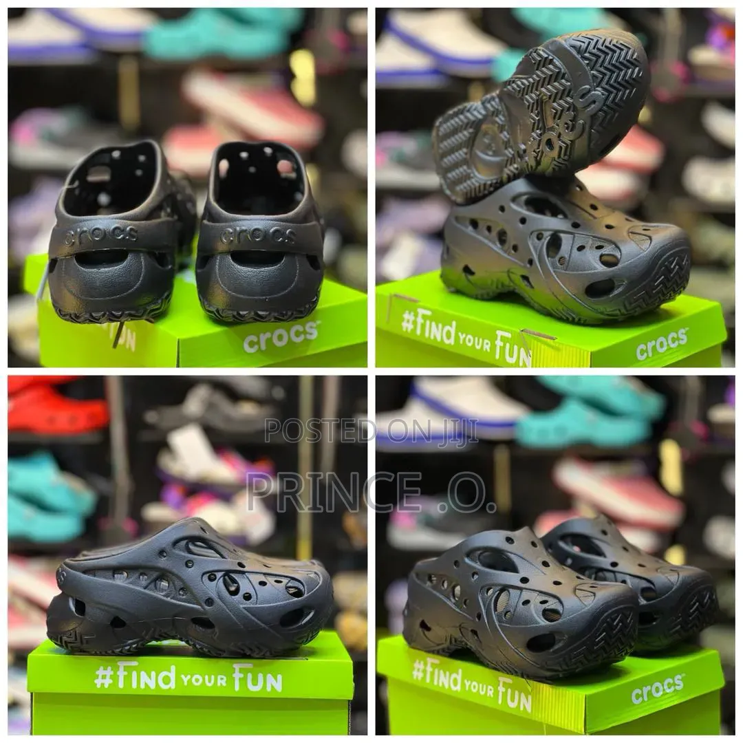 Black Crocs Cage Clog