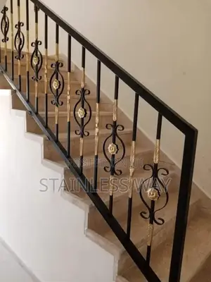 Rectangular Iron Pipe Handrail