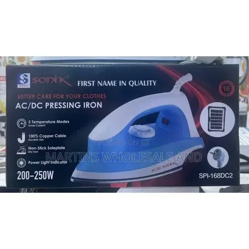 Sonik AC/Dc Pressing Iron (Model Spi-168dc2),