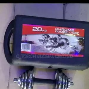 20kg Chrome Dumbbell Set In A Black Carrying