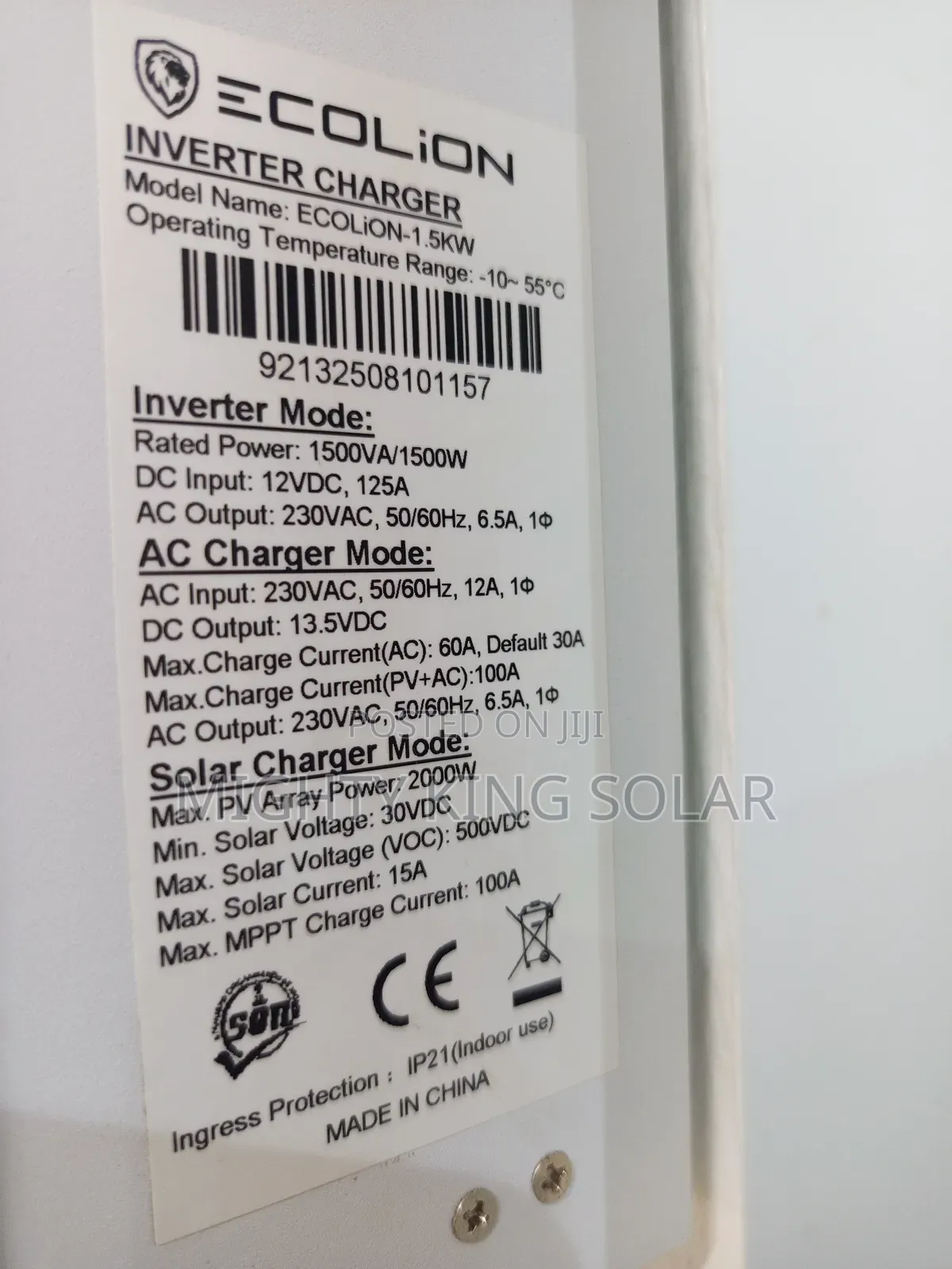 1.5kva Eco Lion Hybrid Inverter