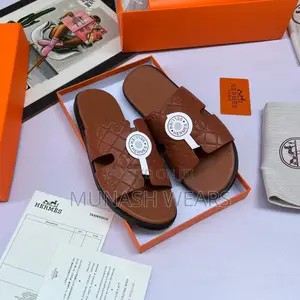 Hermes Leather Slipers 40-46 Brown