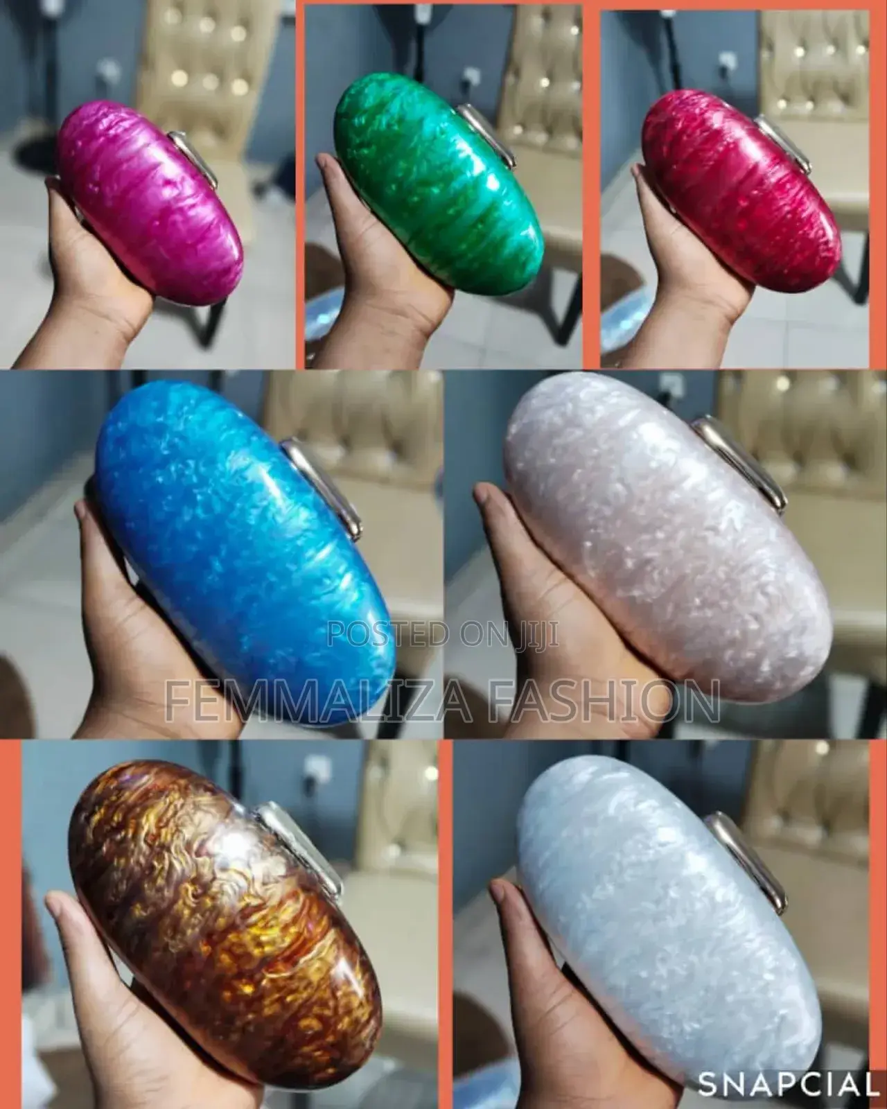 Elegant Marble Design Clutch Purses