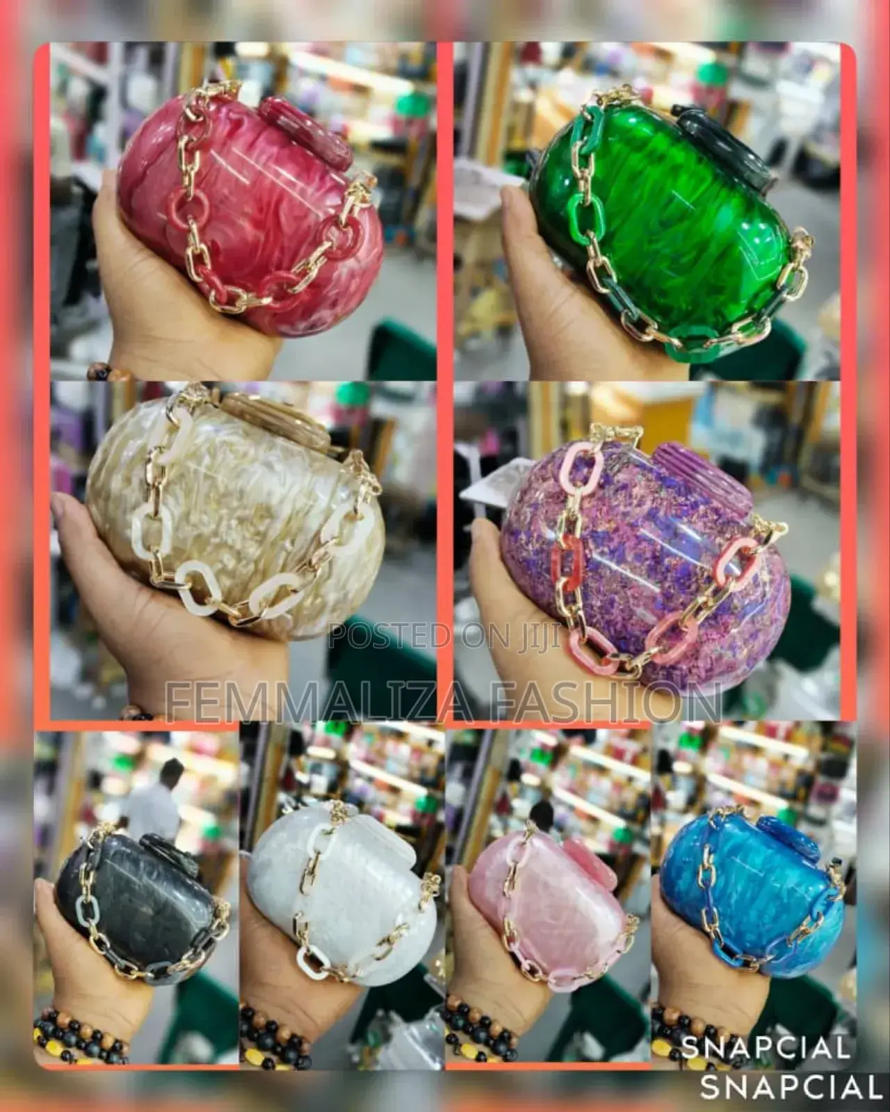 Elegant Marble Design Clutch Purses