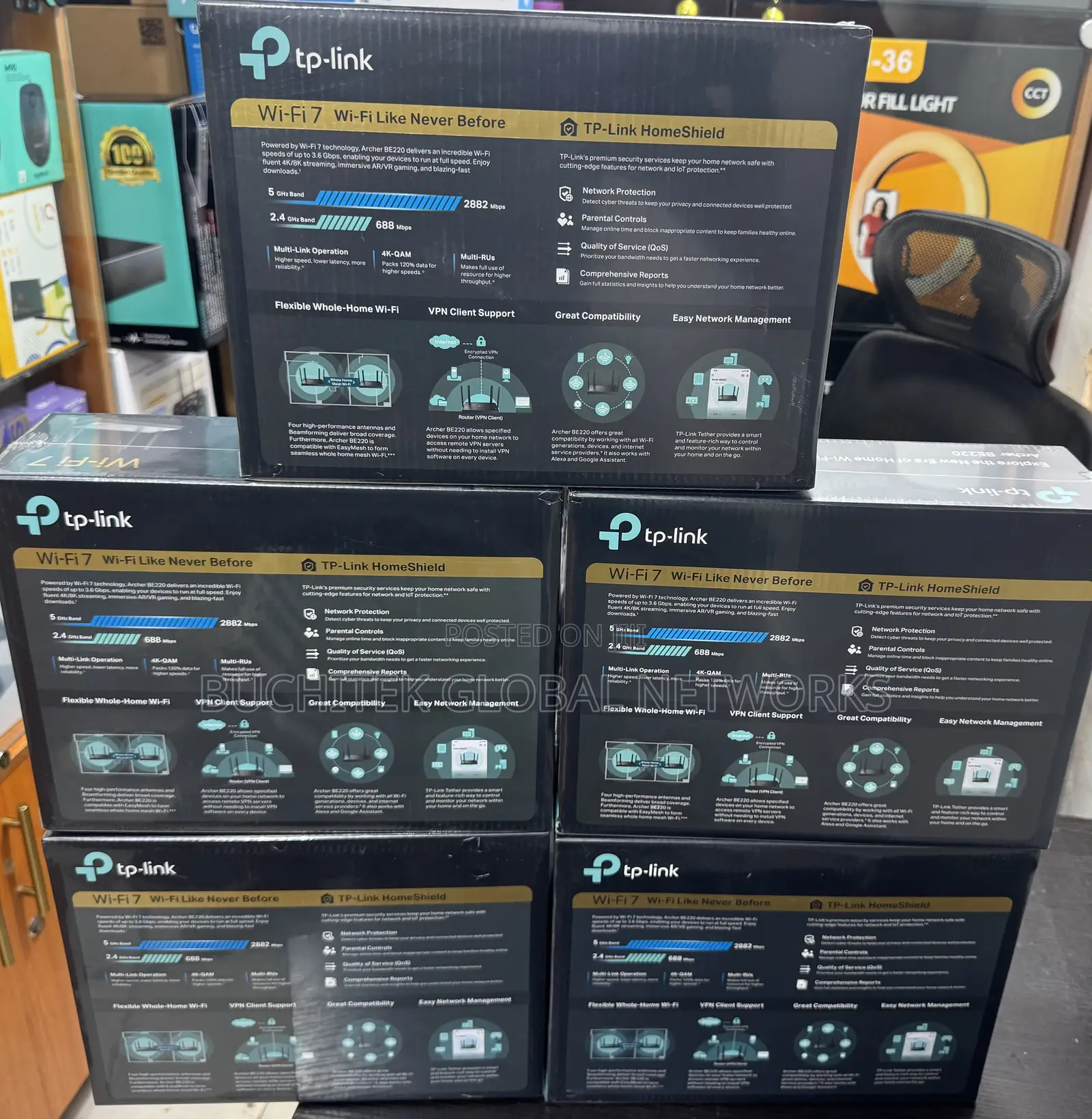 Tp-Link Archer Be220 Be3600 Wi-Fi 7 Router.