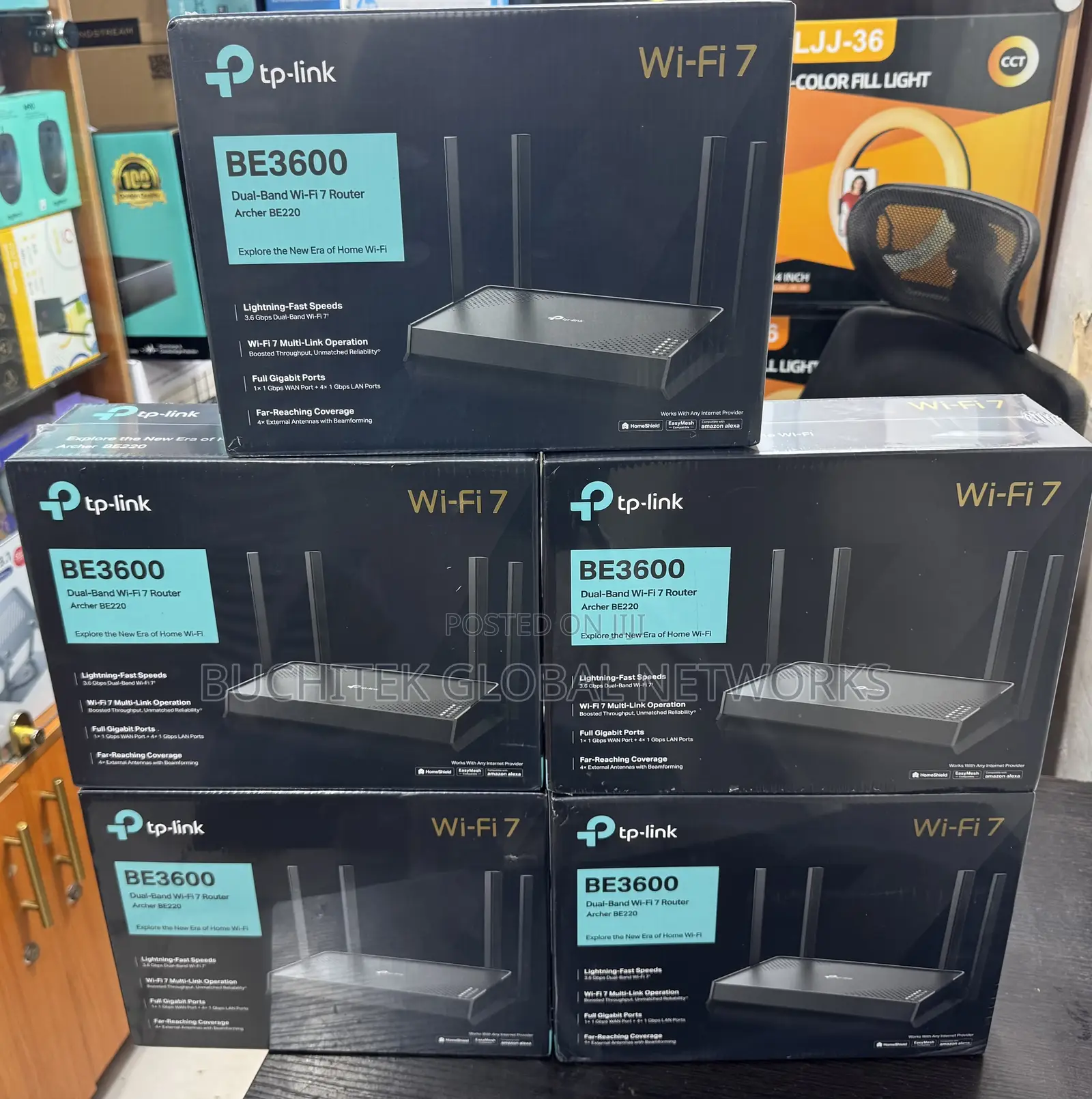 Tp-Link Archer Be220 Be3600 Wi-Fi 7 Router.