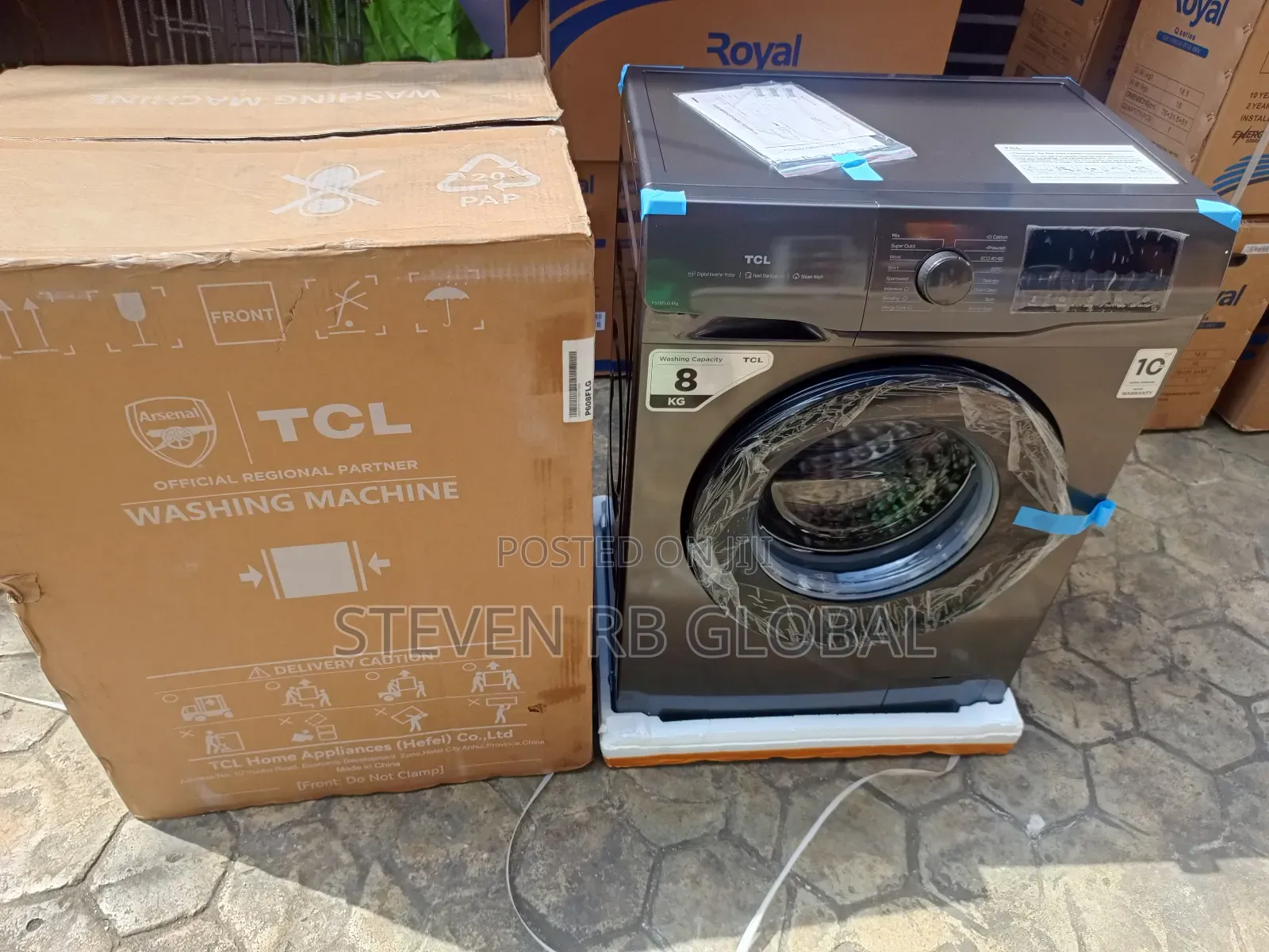 TCL 8kg Front Load Washing Machine | P608flg (Dark Grey)