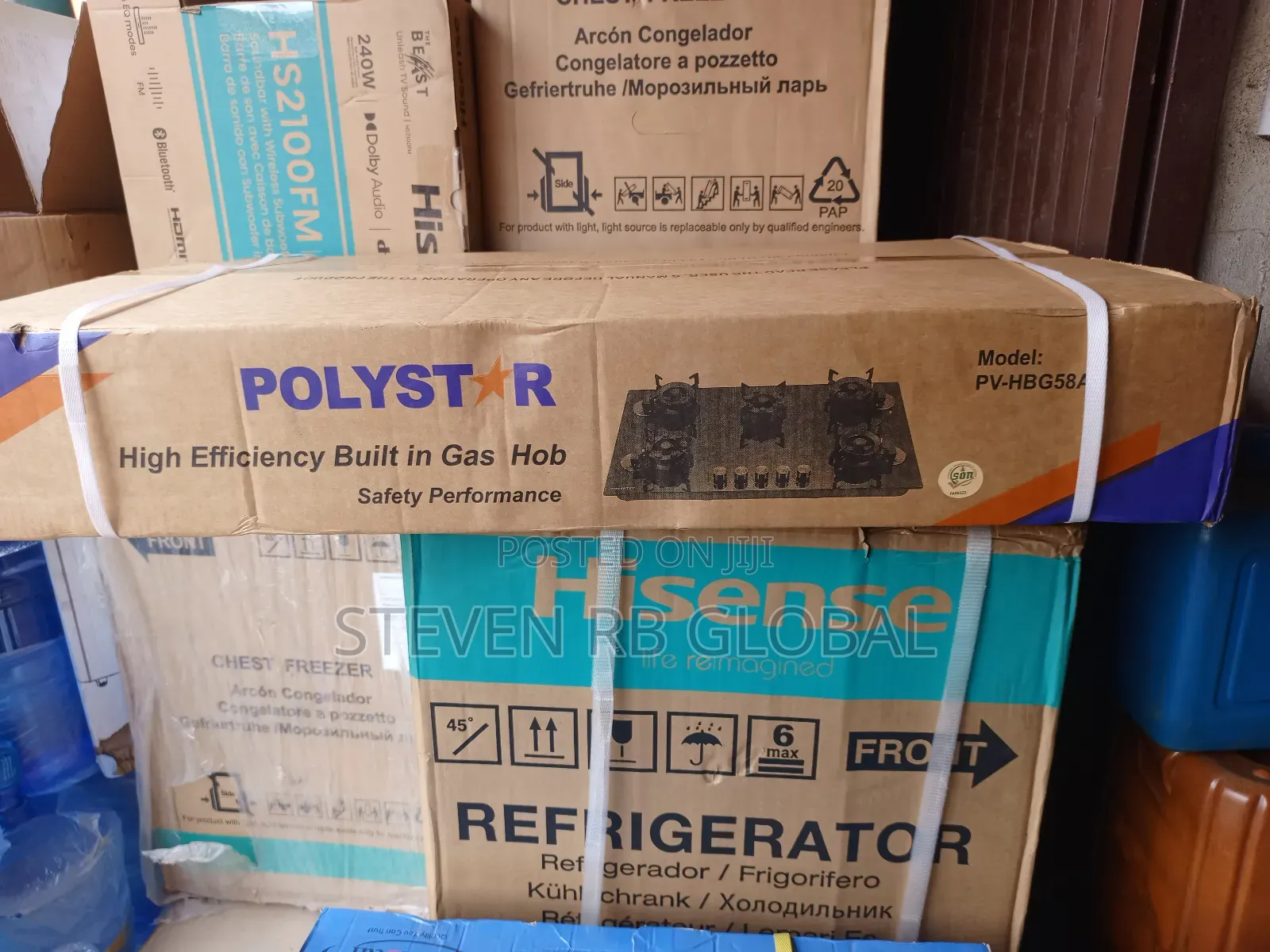 Polystar 5 Burner Built-in Gas Hob | Pv-Hbg58ag