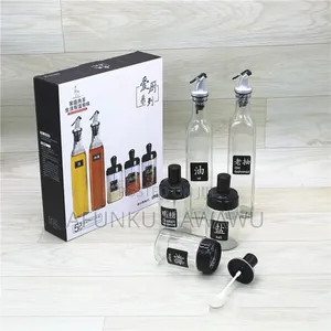 5pcs Oil Vinegar Spice Bottles Multifunctional Kitchen Seasoning Set