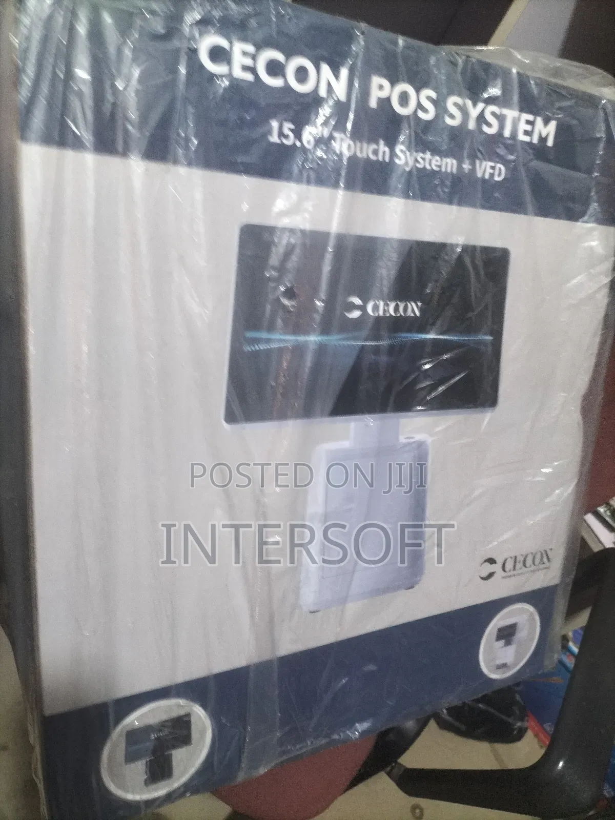 Cecon Pos System 15.6-Inch Touchscreen and a VFD (Vacuum Display)