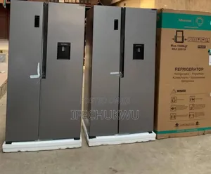 Original Hisense Silver Color Side by Side Inverter Fridge Freezer