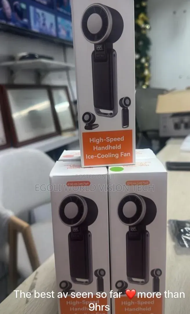 High-Speed Handheld Ice-Cooling Fan