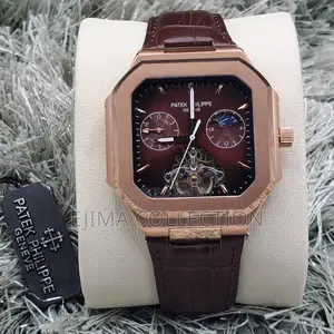 Pk Patek Philippe Chain Rubber and Leather Straps Automatic System