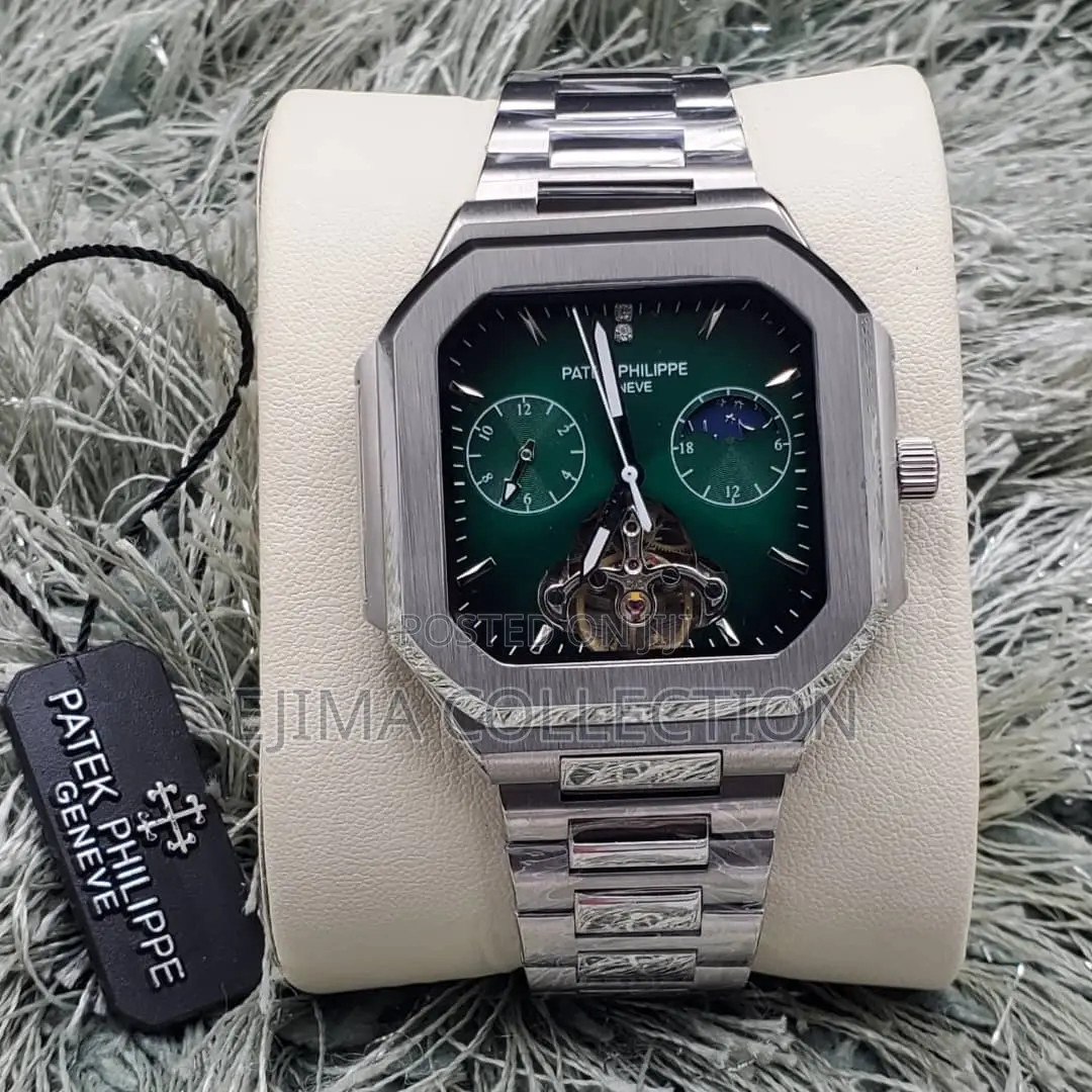 Pk Patek Philippe Chain Rubber and Leather Straps Automatic System