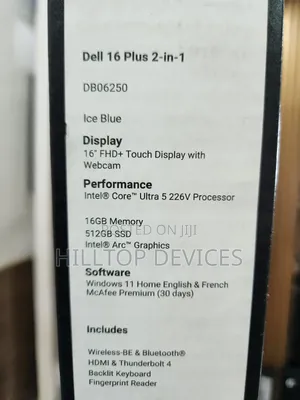 New Laptop Dell Inspiron 16 Plus 7640 16GB Intel Core Ultra 5 SSD 512GB