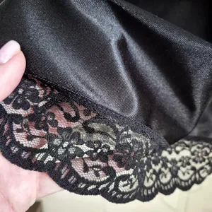 Vintage Black Nylon Lace Half Slip Underskirt