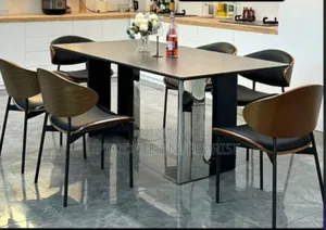 Large Family Marble Dining Set 6-Seater