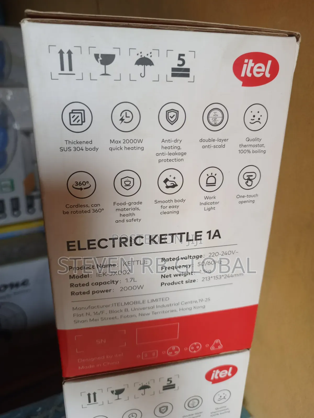 Itel 1.7l Electric Kettle 2000w | Model Iek-Jx002