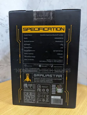 Gravastar Supernova Yellow Damage Bluetooth Speaker