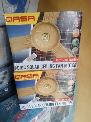 Qasa 56” Ac/Dc Solar Ceiling Fan | QCF-56 (White Brown)