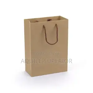 Premium Brown A5 Small Paper Bag Rope Handle Portrait 110gsm