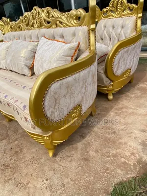 7-Seater Locally Made Royal Gold Sofa Set