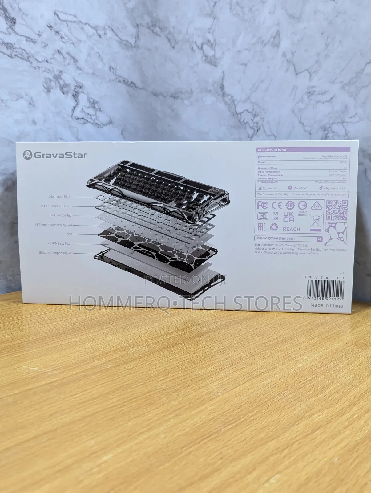 Gravastar Mercury V75 Hall Effect Magnetic Gaming Keyboard