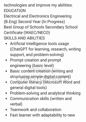 Computing IT CV
