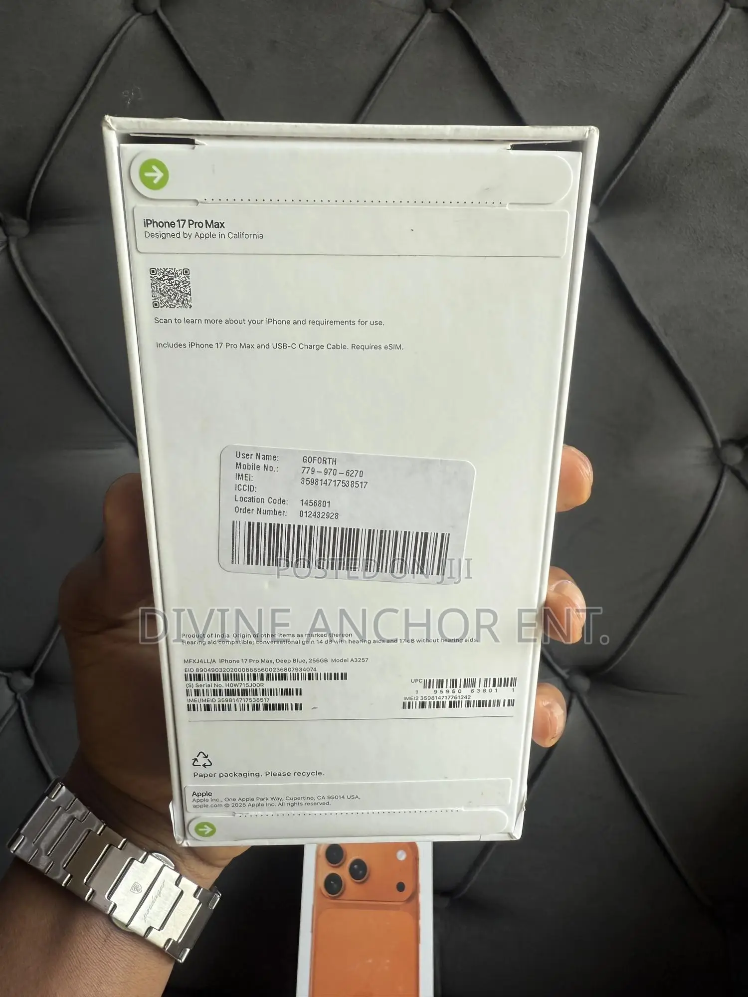New Apple iPhone 17 Pro Max 256 GB Blue