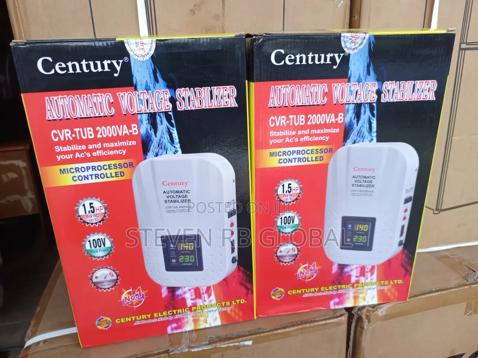 Century 2000w Wall Mounted Automatic Voltage Stabilize Cvrtub 2000va-b