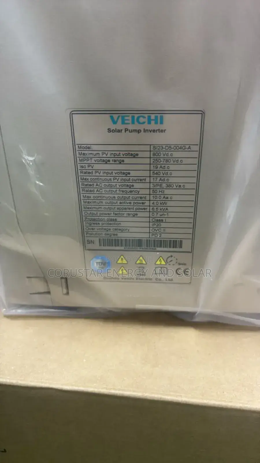 Solar Pump Inverter 4kwh.