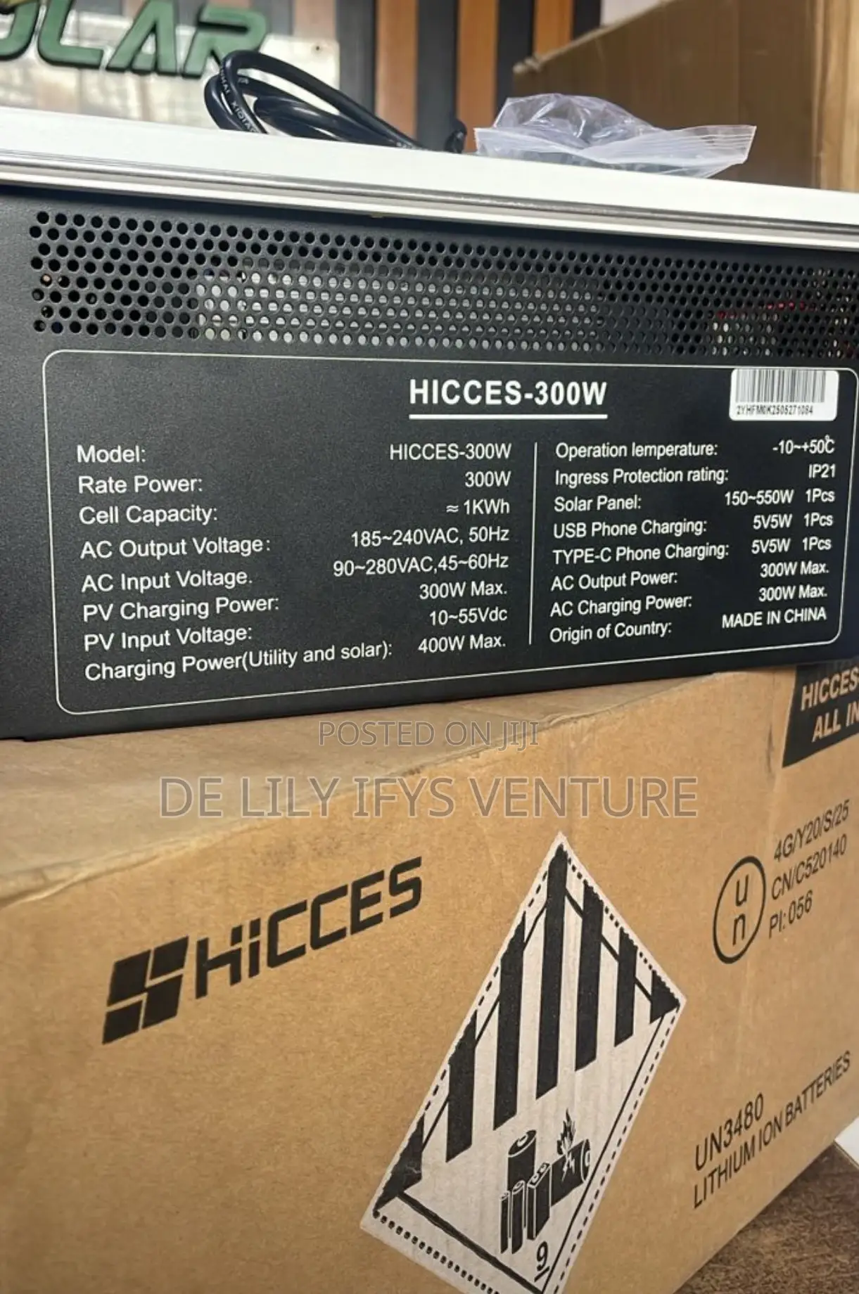 Hicces 5in1 Solar Generator 1kwh /300w Output