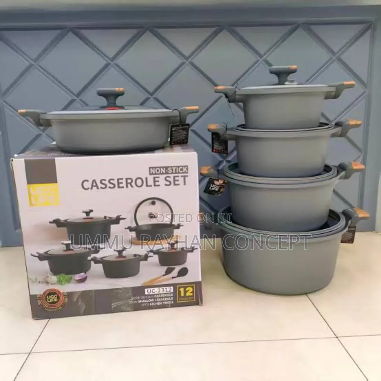 12pieces Ucc Life Casserole Non-Stick Set
