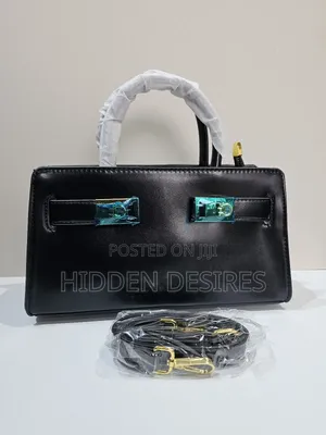 Quality Leather Bag - Midi Black