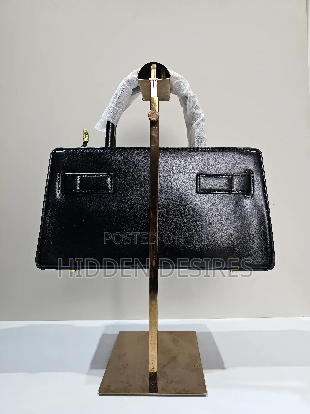 Quality Leather Bag - Midi Black