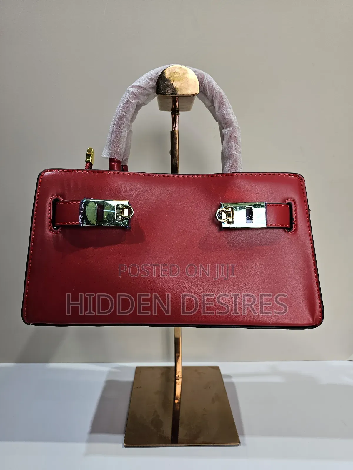 Quality Leather Bag - Midi Red