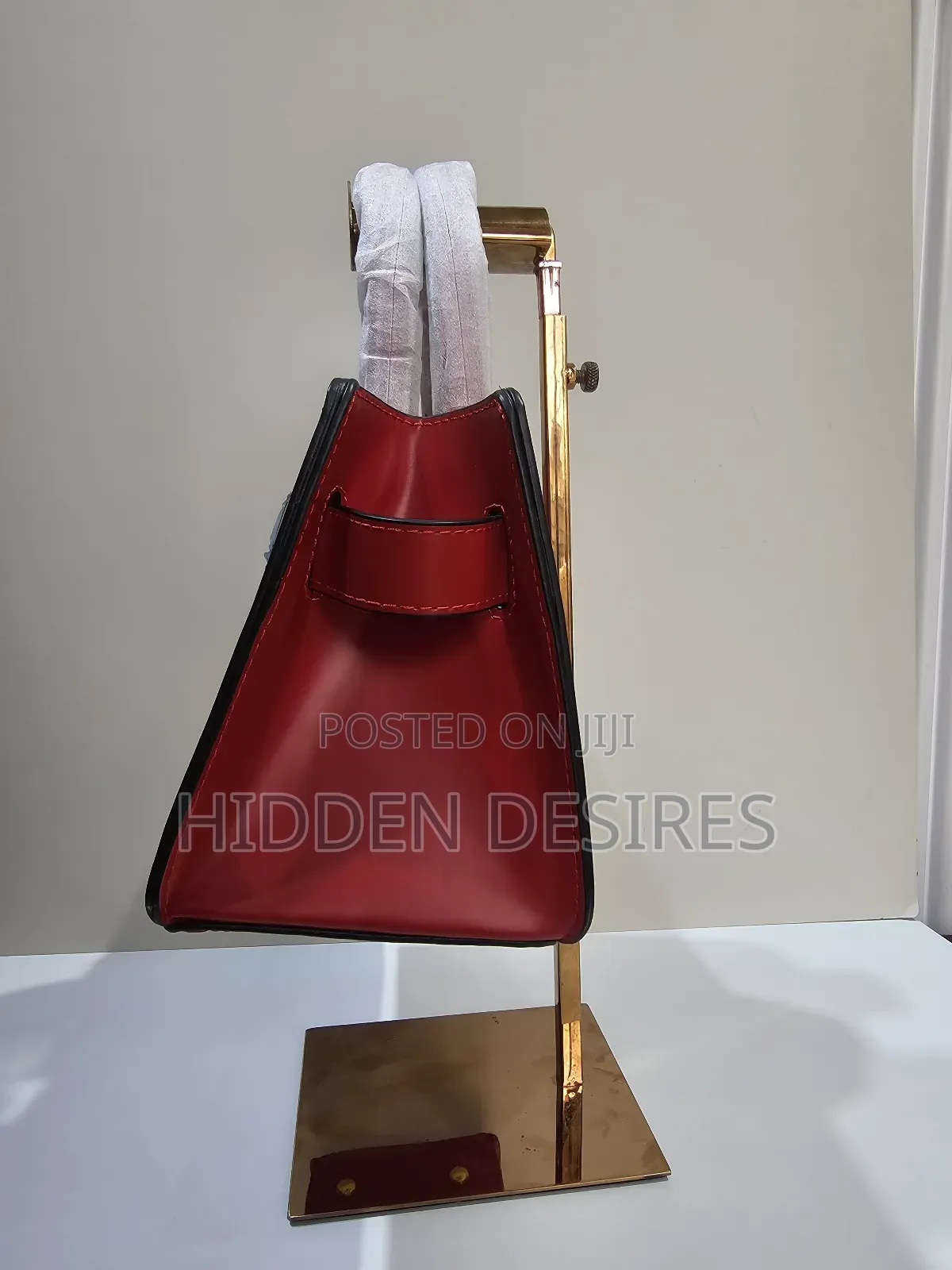 Quality Leather Bag - Midi Red