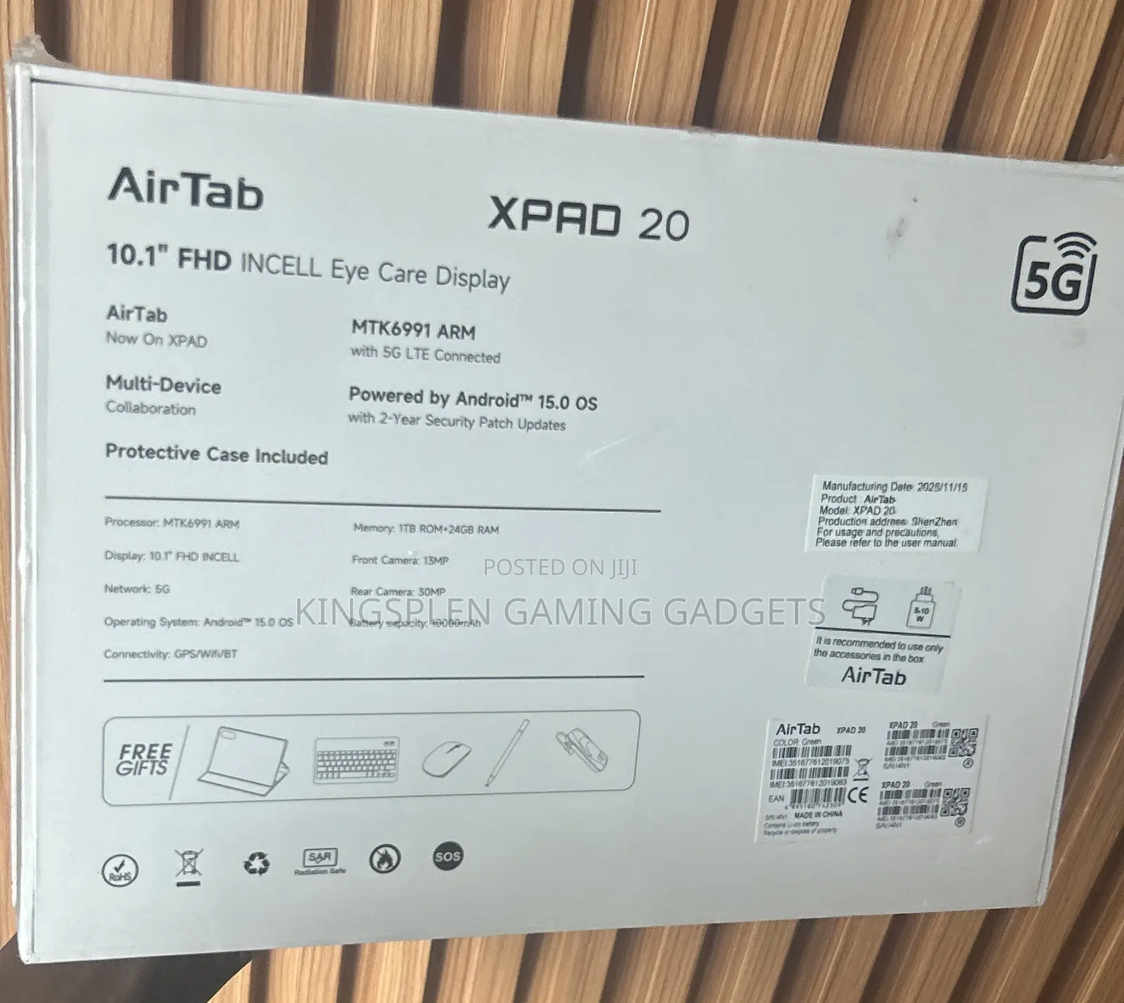 New AirTab XPAD 20 Pro 1 TB Green