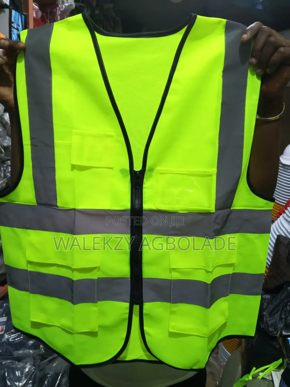 Reflective Jacket With Zip And Pockets