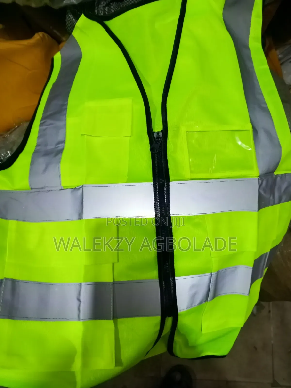Reflective Jacket With Zip And Pockets